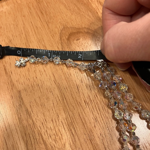 Vendome vintage triple strand crystal necklace & earrings with box - Picture 11 of 14